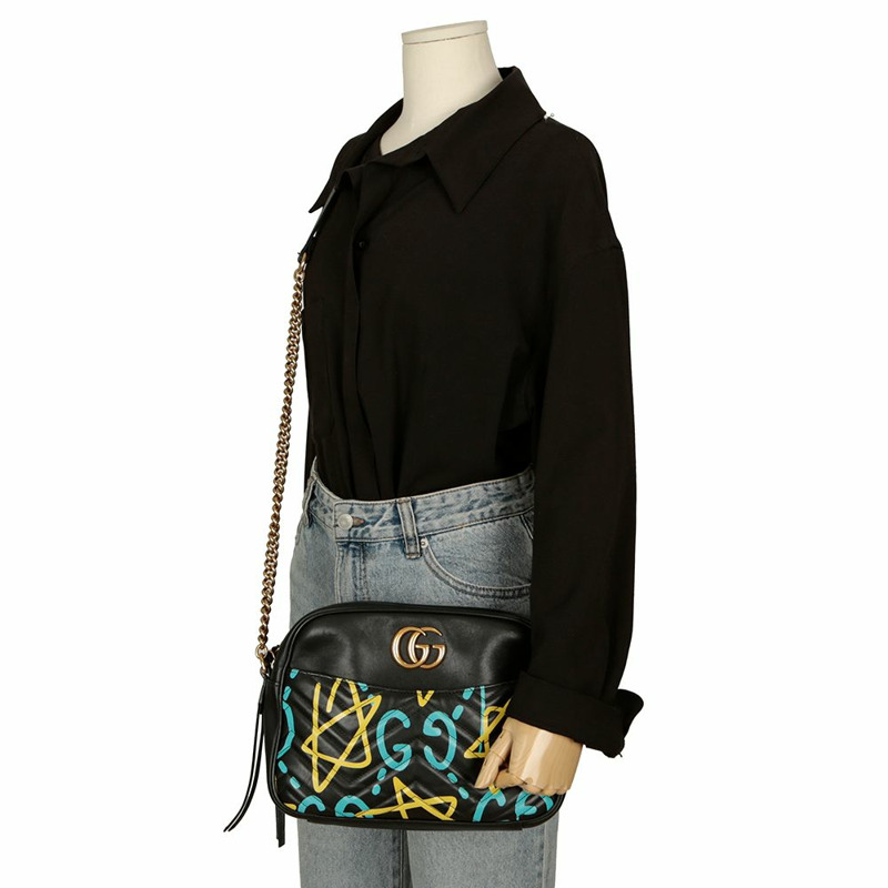 GUCCI GG Marmont Ghost Graffiti 小號單肩包-13