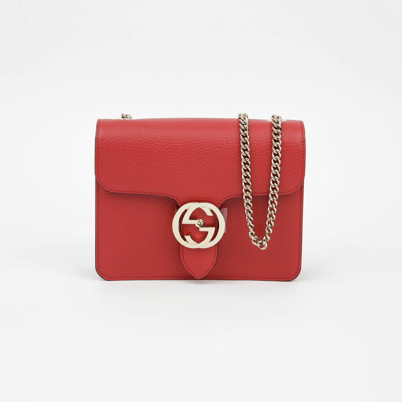 【包稅】GUCCI 510304 互扣鏈條單肩斜背包-1