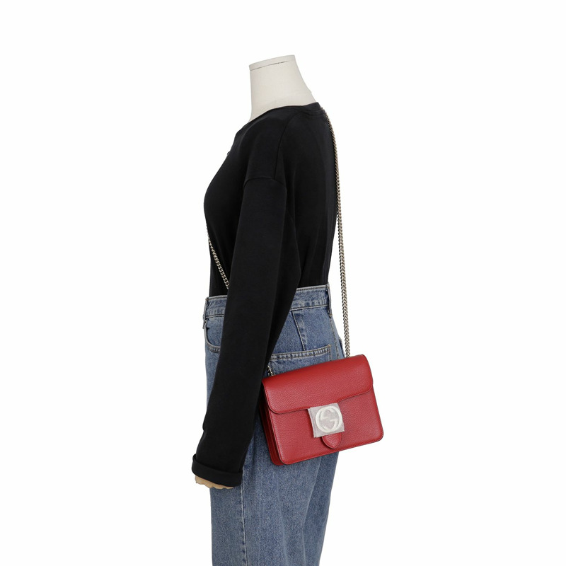 【包稅】GUCCI 510304 互扣鏈條單肩斜背包-7