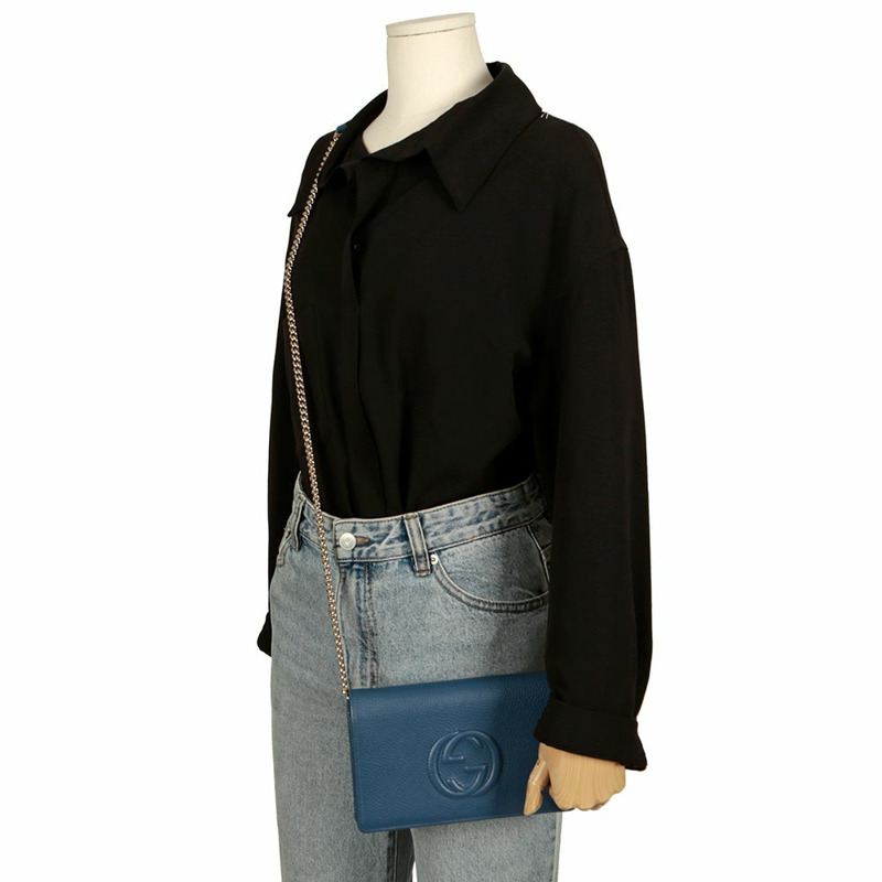 GUCCI 互扣式 Soho 鏈條單肩斜背包-11