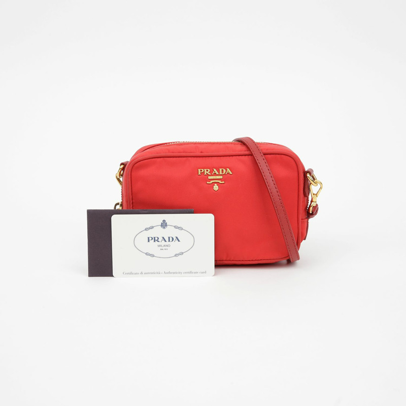PRADA 尼龍迷你肩斜背包-0