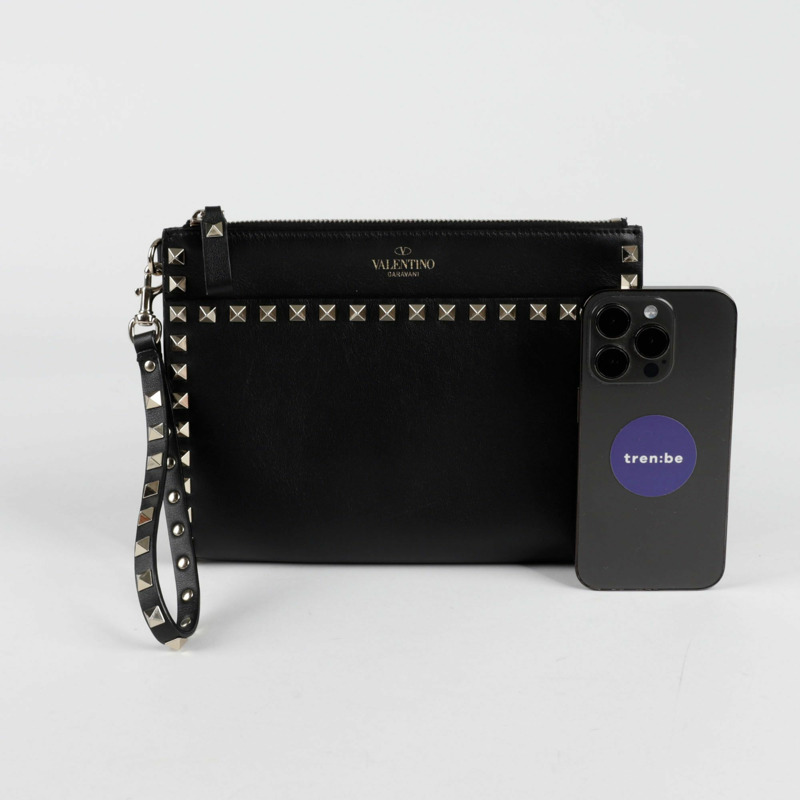 VALENTINO Rockstud 肩帶手拿包-7