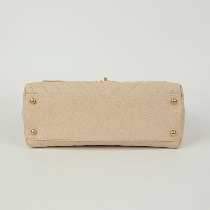 CHANEL Caviar Skin Coco Handle 中型托特單肩包 A92991-5
