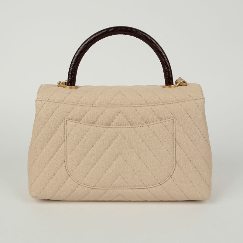 【包稅】CHANEL 魚子醬紋 Coco 手柄中型手提單肩包 A92991-3