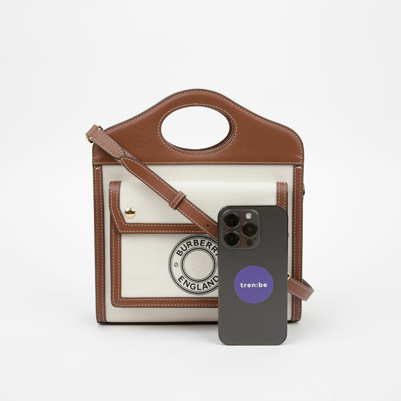 【包稅】BURBERRY 口袋迷你手提單肩包-7