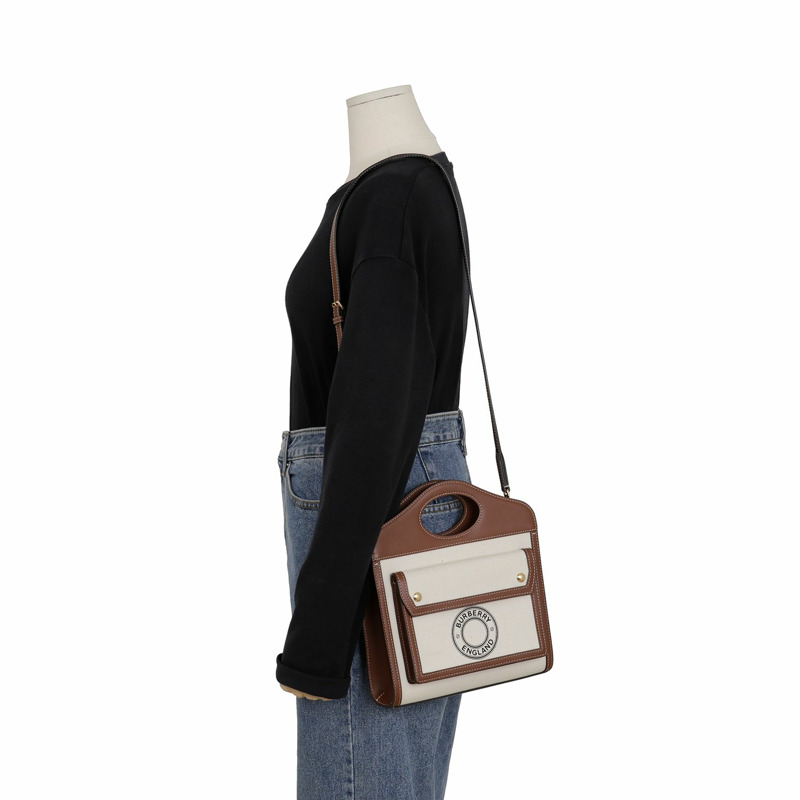 【包稅】BURBERRY 口袋迷你手提單肩包-10