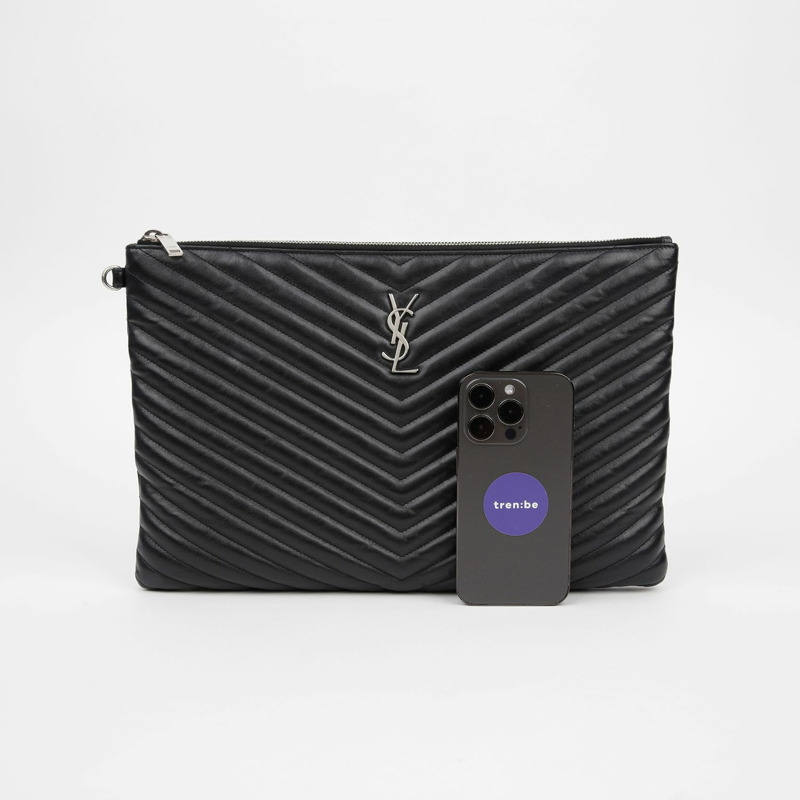SAINT LAURENT Monogram 資料夾手拿包 440222-9