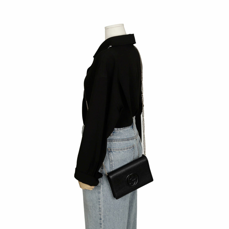 GUCCI 互扣式 Soho 鏈條單肩斜背包-11