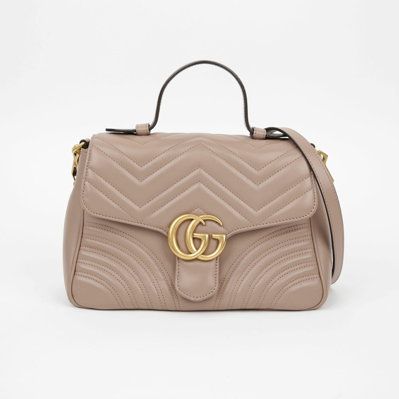 GUCCI GG Marmont 小號頂部提把托特單肩包-1