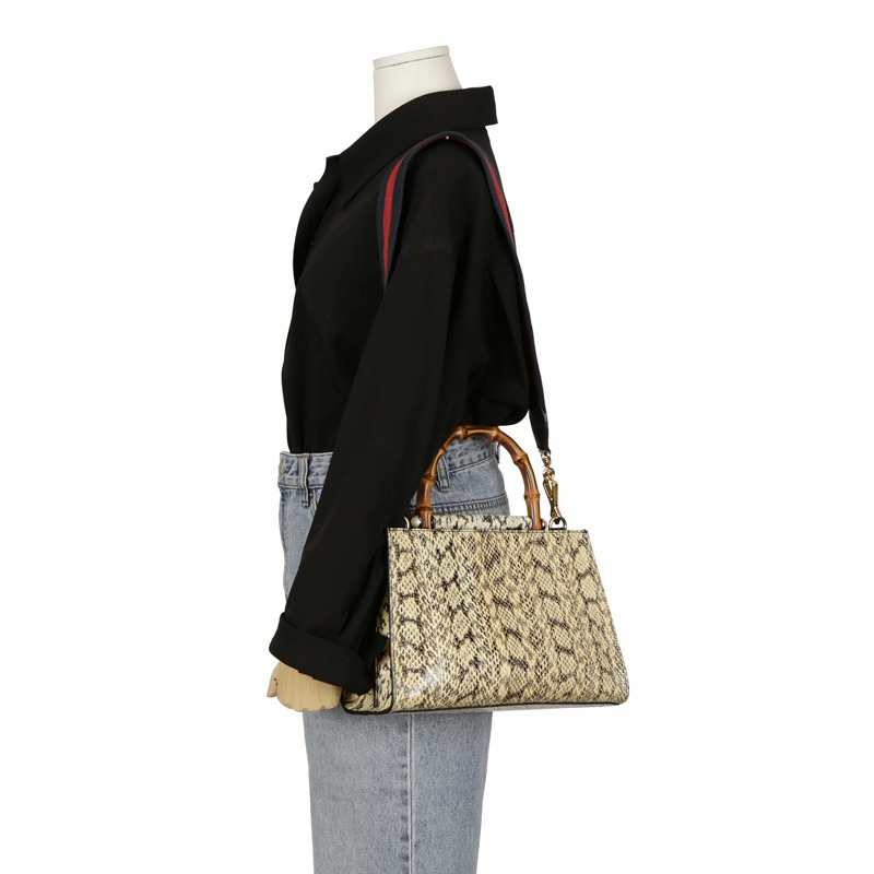 【包稅】GUCCI 睡蓮竹製手提包與肩背包-8