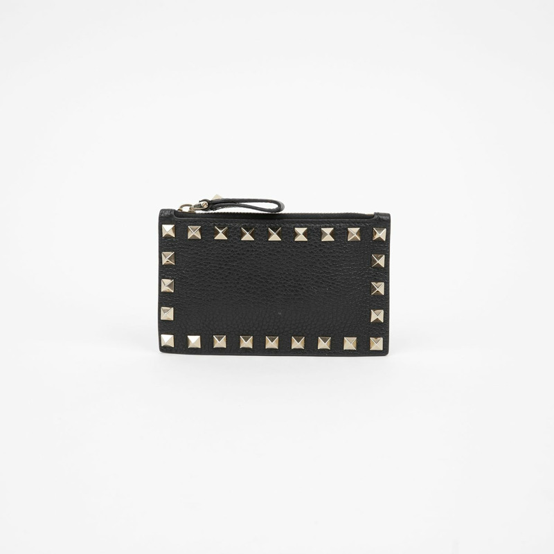 VALENTINO Rockstud 拉鍊卡包錢包-1