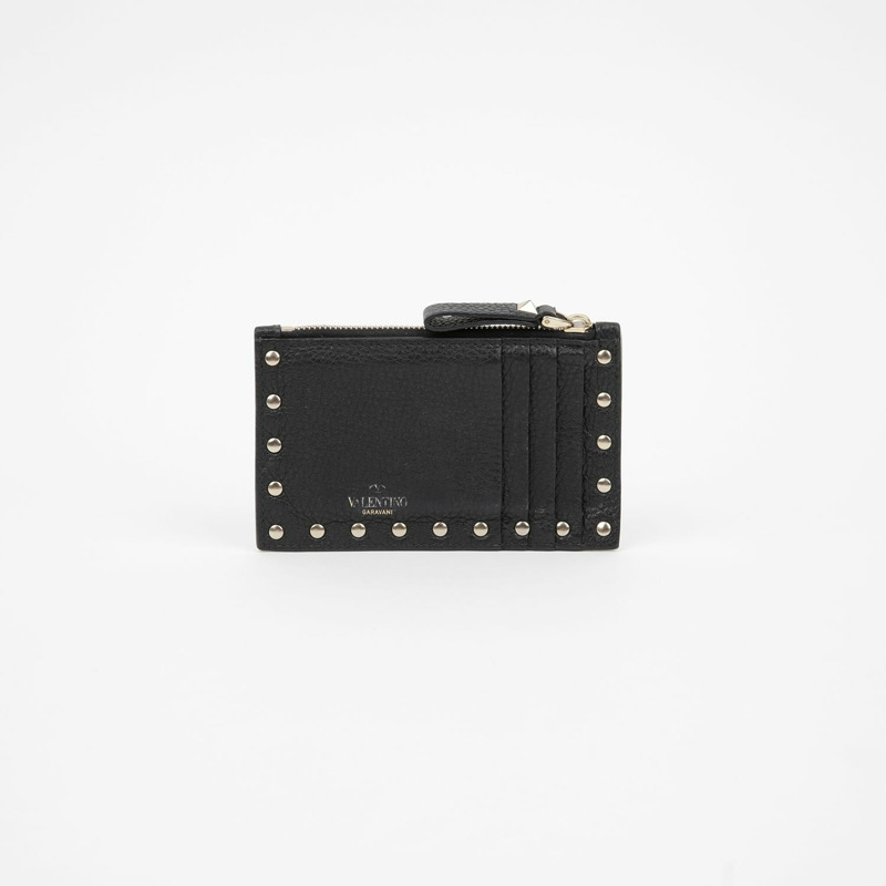 VALENTINO Rockstud 拉鍊卡包錢包-3