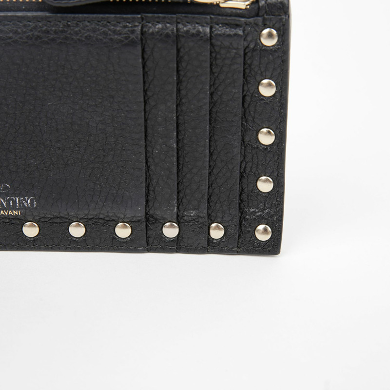 VALENTINO Rockstud 拉鍊卡包錢包-5