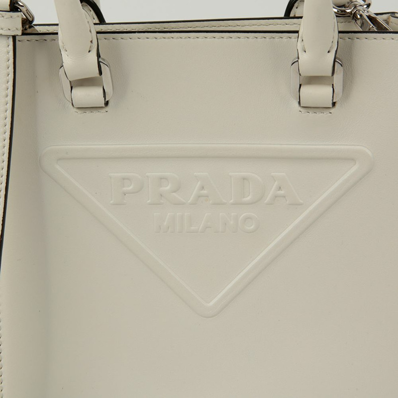 PRADA 壓花標誌小號托特單肩包-2