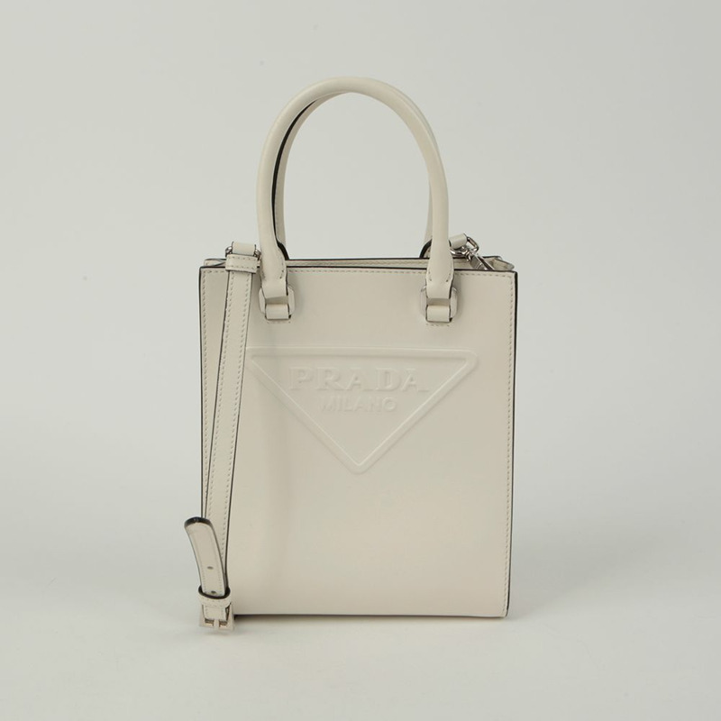 【包稅】PRADA 壓花Logo小號手提單肩包-1
