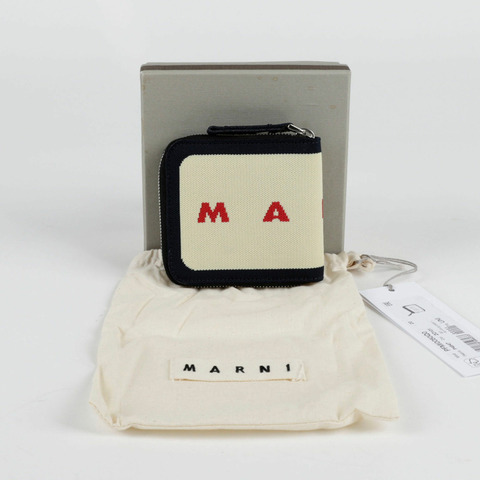 MARNI 標誌針織拉鍊錢包