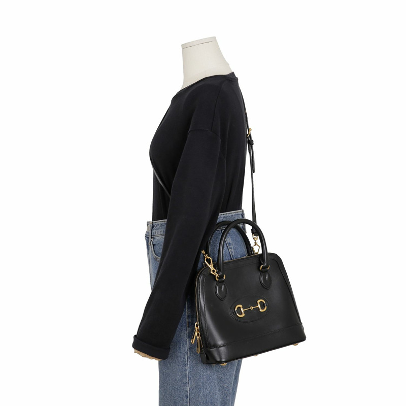 GUCCI Horsebit 1955 小號頂部提把托特單肩包-11