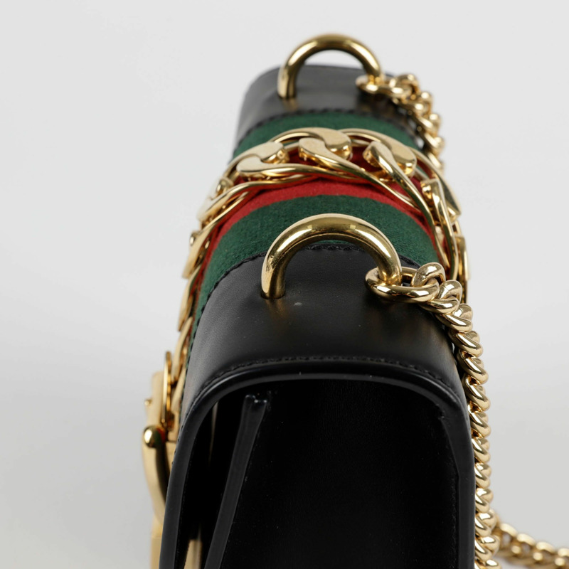 GUCCI 銀色迷你肩斜背包-3