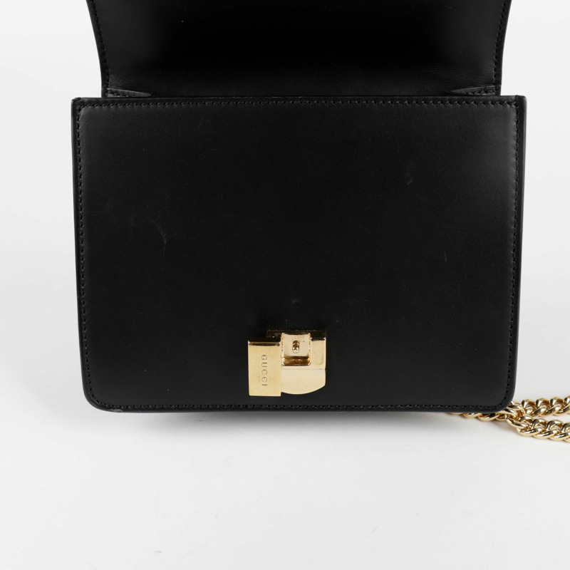 GUCCI 銀色迷你肩斜背包-10