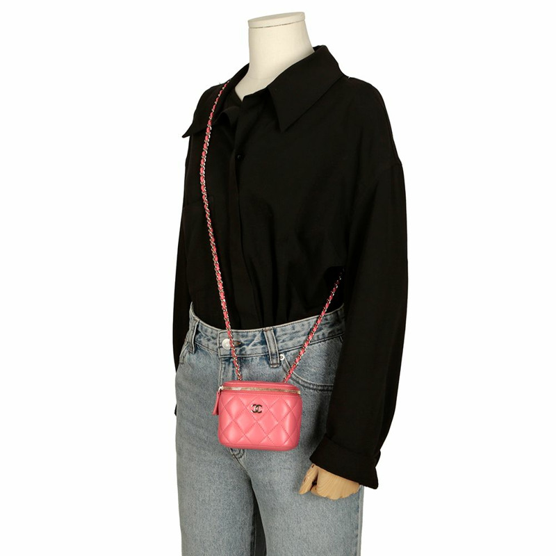 【包稅】CHANEL 迷你化妝鏈斜背包-10