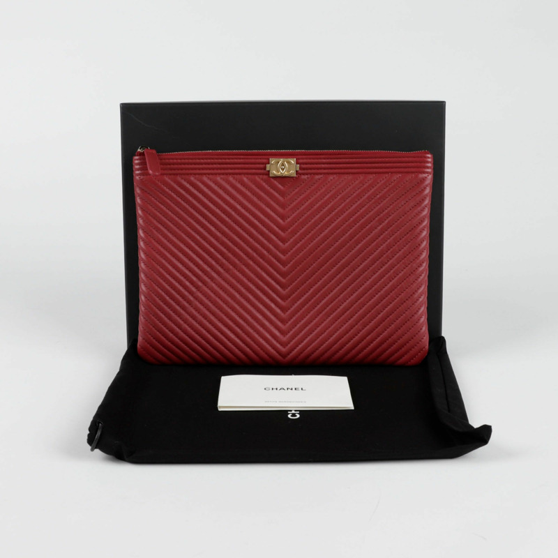 【包稅】CHANEL 男孩中號手拿包-0