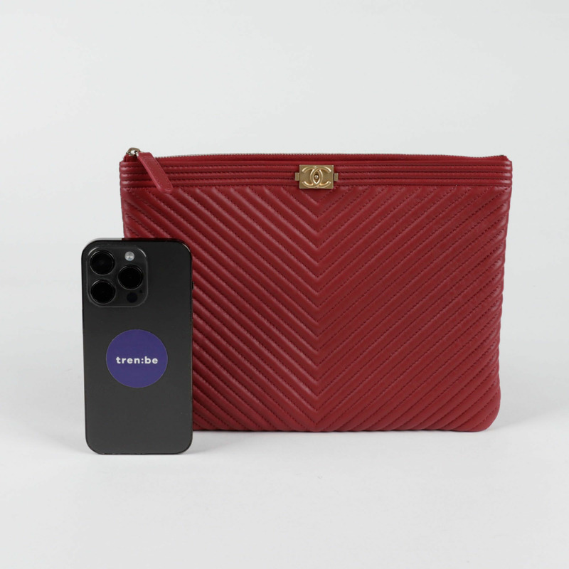 【包稅】CHANEL 男孩中號手拿包-7