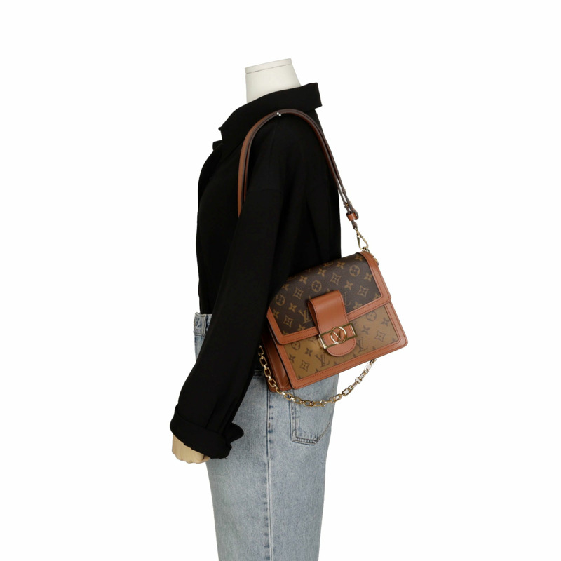 【包稅】LOUIS VUITTON Dauphine MM 肩斜背包-8
