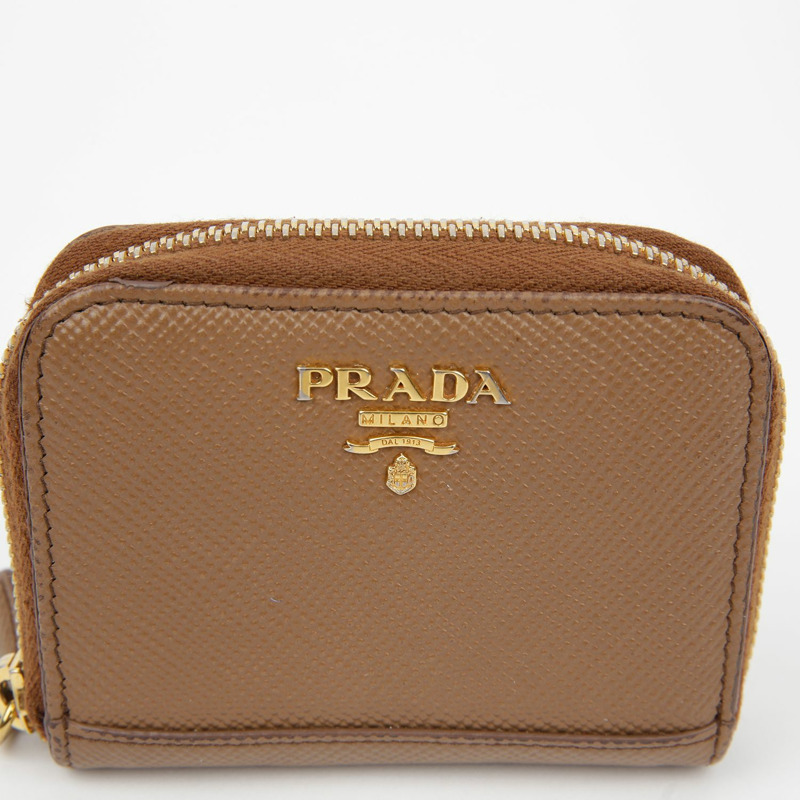 PRADA 標誌拉鍊卡錢包-1