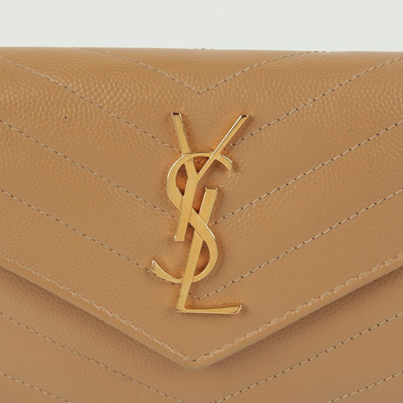 SAINT LAURENT Monogram 緊湊型三折皮夾 403943-1