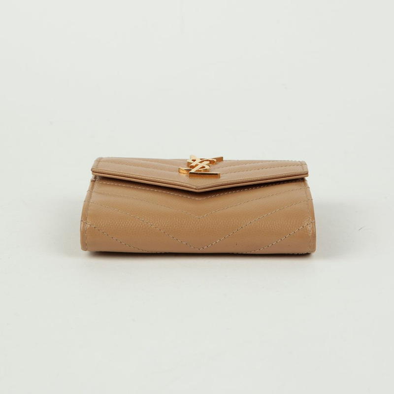 SAINT LAURENT Monogram 緊湊型三折皮夾 403943-4