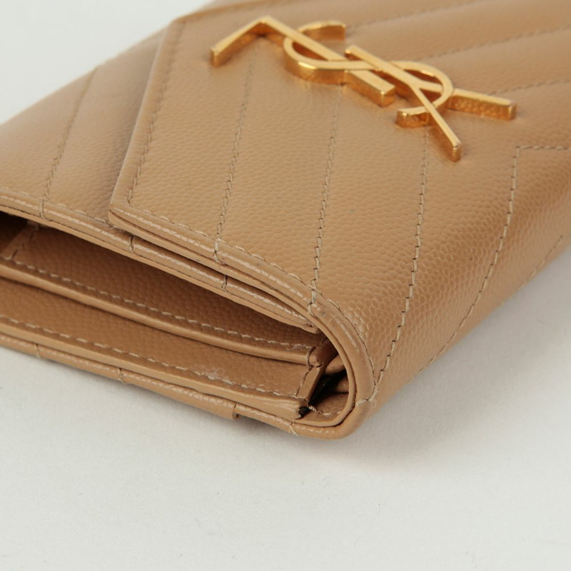 SAINT LAURENT Monogram 緊湊型三折皮夾 403943-5