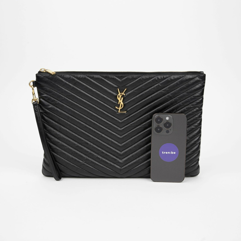 SAINT LAURENT Monogram 資料夾手拿包 440222-15
