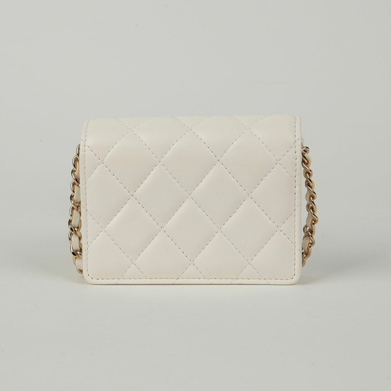 【包稅】CHANEL 山茶花鏈皮夾斜背包-3