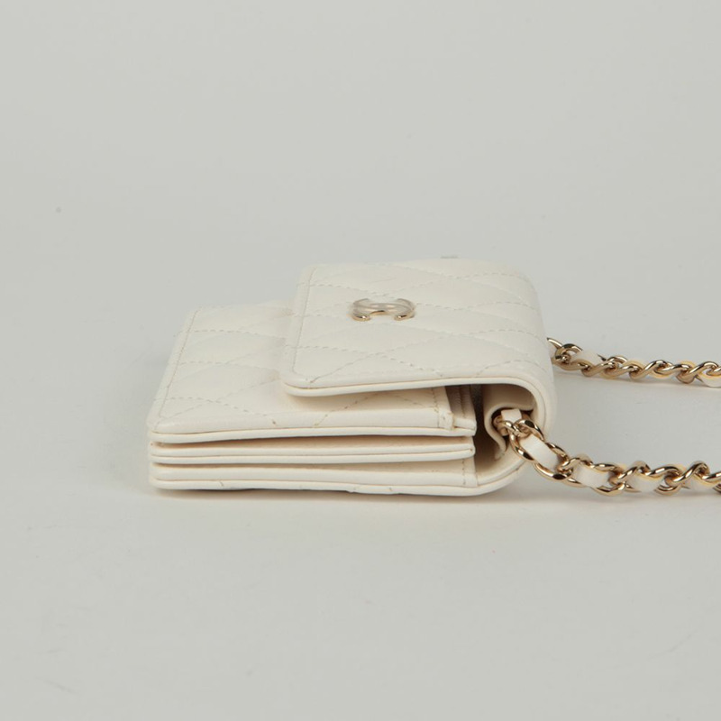 【包稅】CHANEL 山茶花鏈皮夾斜背包-4