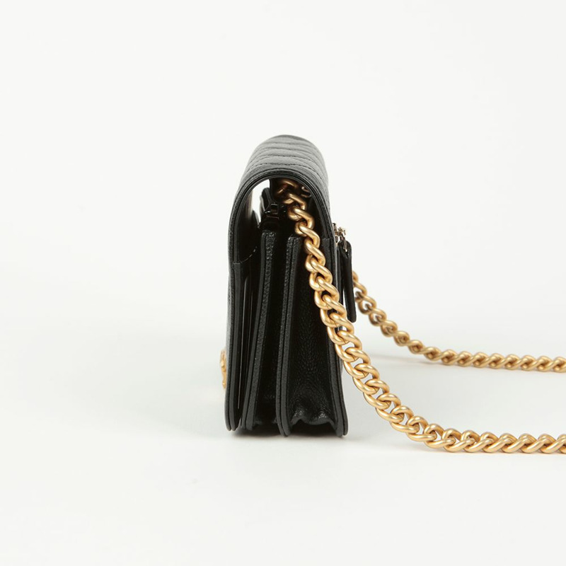 CHANEL Caviar Skin Boy 迷你 WOC 斜背包-4
