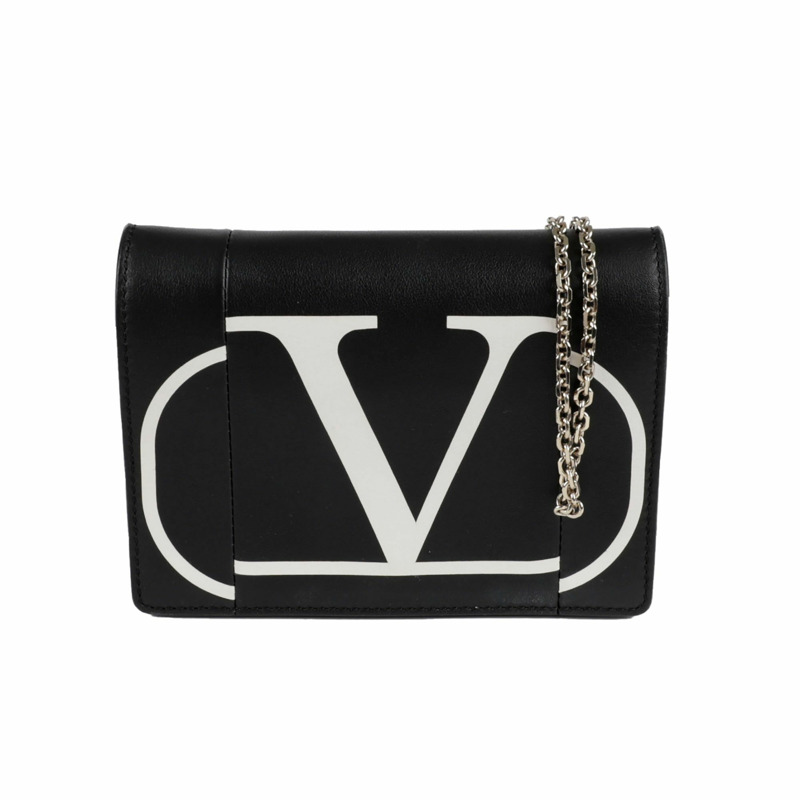 VALENTINO VLTN 標誌迷你鏈條斜背包-0