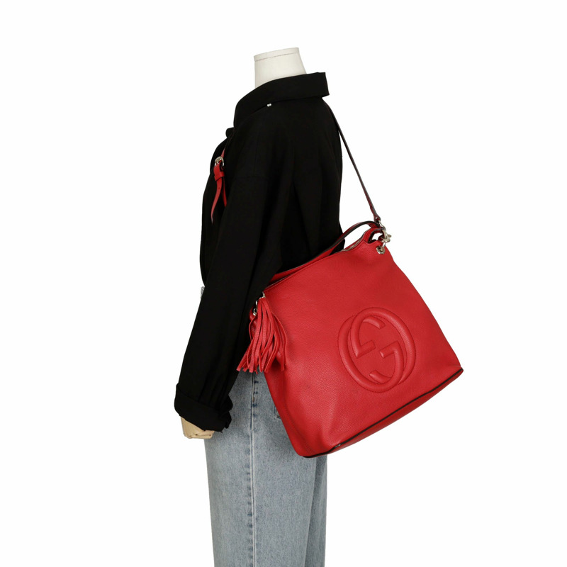 GUCCI Soho 流蘇手提單肩包-11