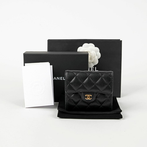 CHANEL Caviar 經典雙折錢包