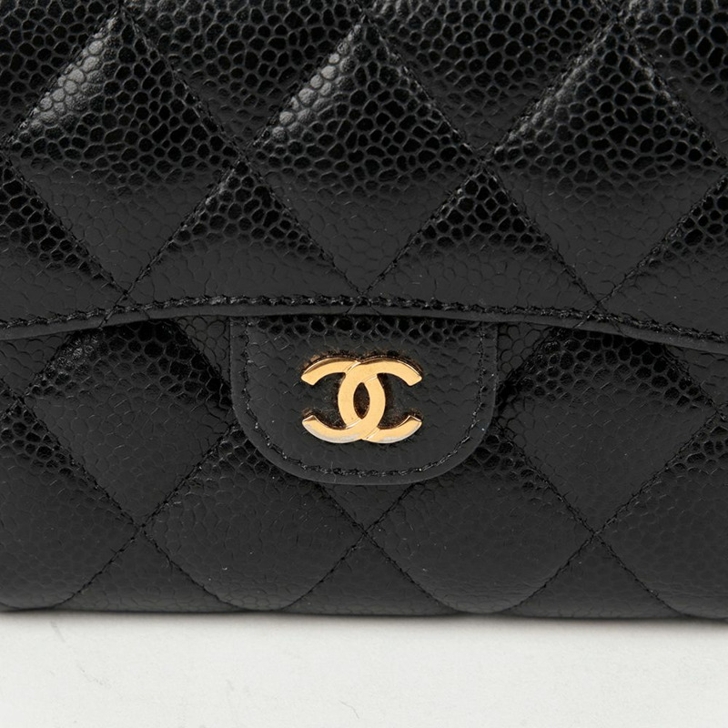 CHANEL Caviar 經典雙折錢包-2