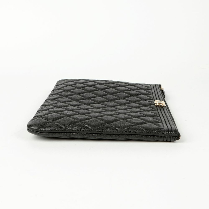 【包稅】CHANEL 魚子醬皮男孩新款中型手拿包-4