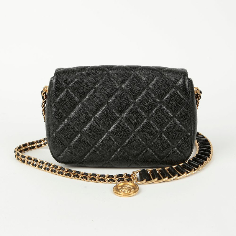 CHANEL Caviar Skin Chain Soul 翻蓋肩斜背包-2