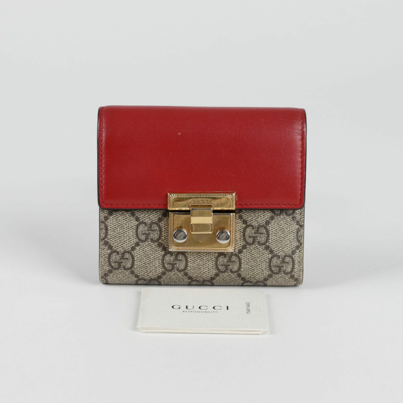 GUCCI 槳鎖雙折錢包-0