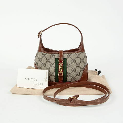 GUCCI 提花 1961 迷你 Hobo 斜背包