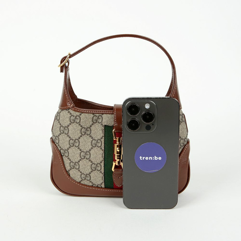 GUCCI 提花 1961 迷你 Hobo 斜背包-6