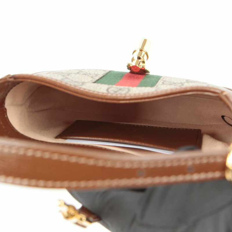 GUCCI 提花 1961 迷你 Hobo 斜背包-7