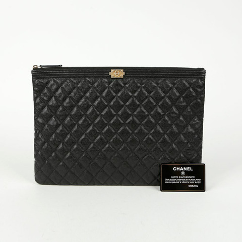 CHANEL Boy Caviar 大號手包