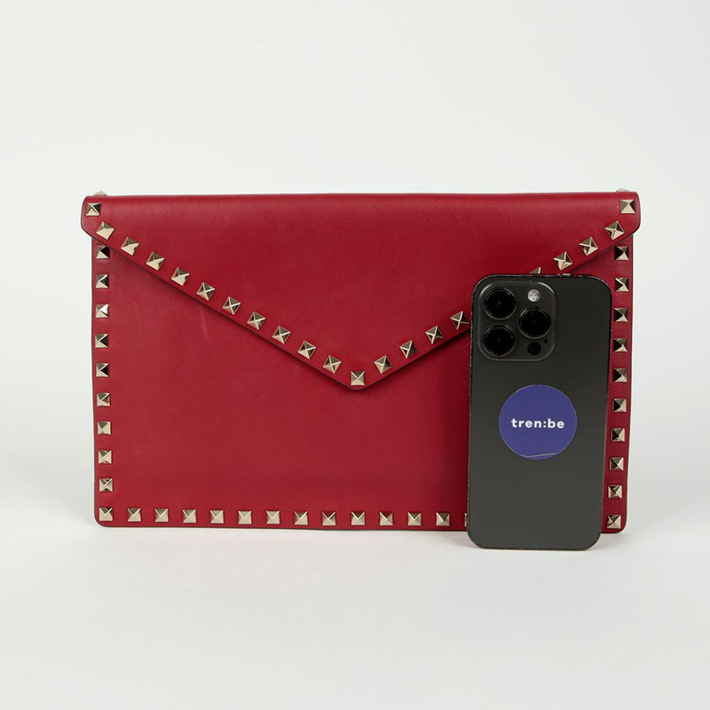 VALENTINO Rockstud 信封手拿包-6