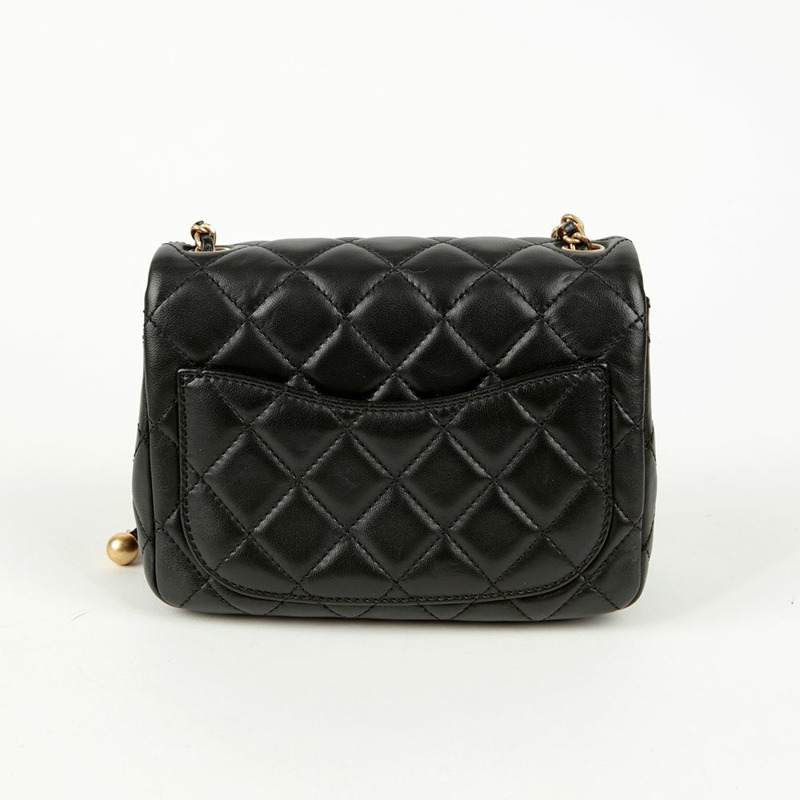 CHANEL Petite Sac 金色球鏈斜背包-3