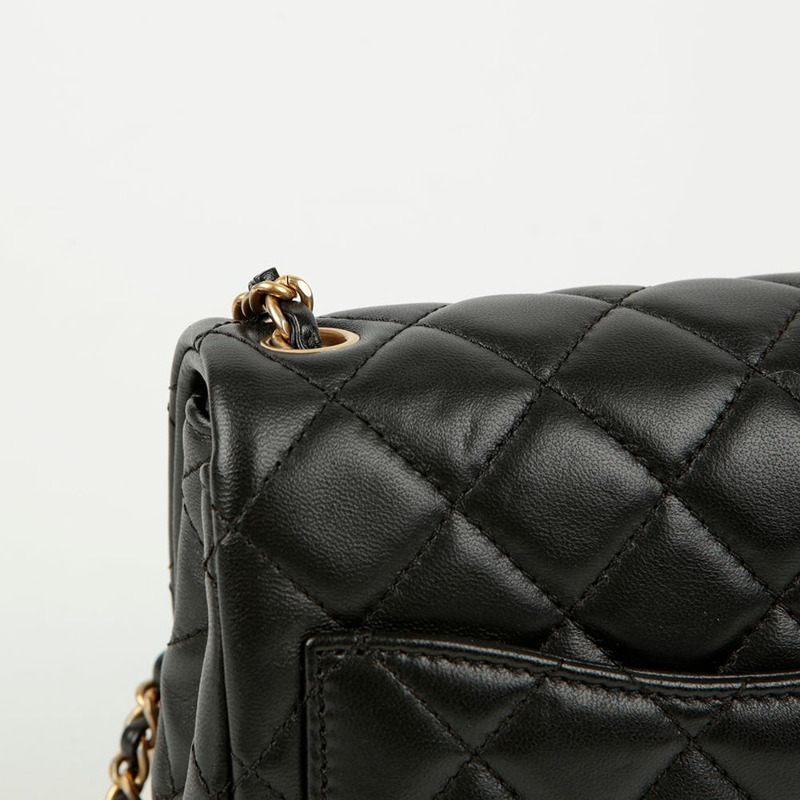CHANEL Petite Sac 金色球鏈斜背包-4