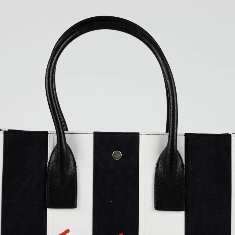 SAINT LAURENT 條紋購物手提袋-1